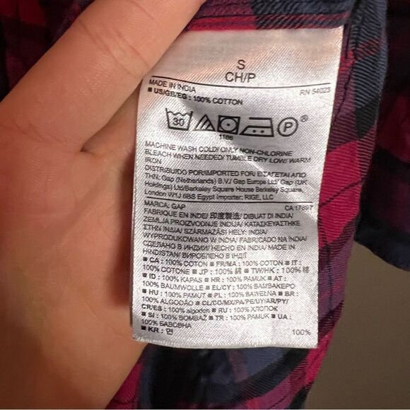 Gap western plaid belted shirt dress. Size small - Picture 9 of 11